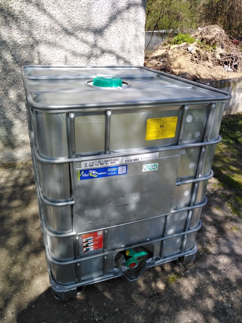 Mauzer Zbiornik Beczka 1000L okuty blachą