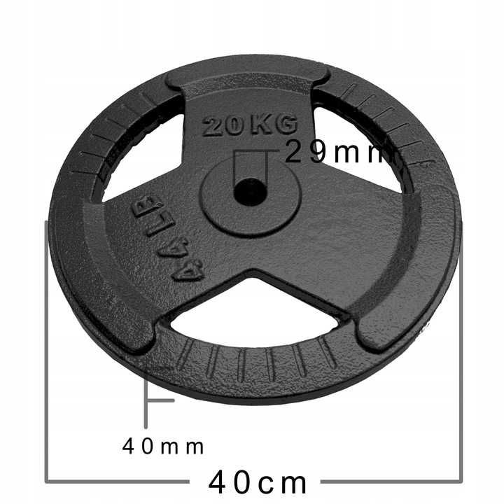 Obciążenie Żeliwne 20kg 28mm talerz żeliwny kierownica