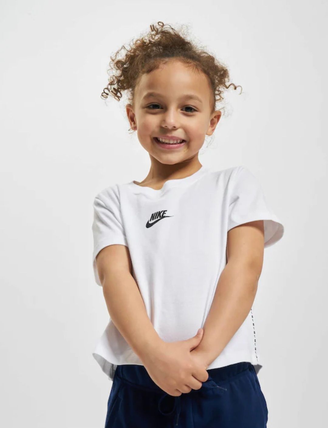 Дитячий кроп-топ NIKE 122-128 см топ на дівчинку 7-8 років білий