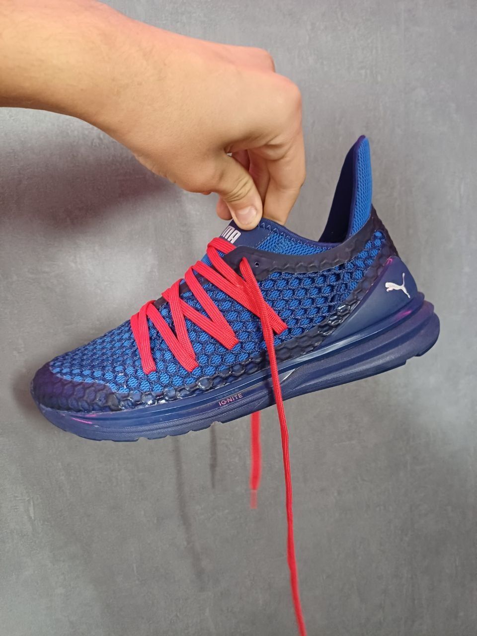 Кроссовкиpuma ignite limitless netfit blue кросiвки