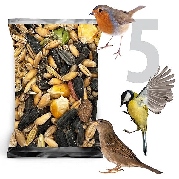 5kg Karma zimowa dla ptaków zimujących podstawowa mix ziarno słoneczni