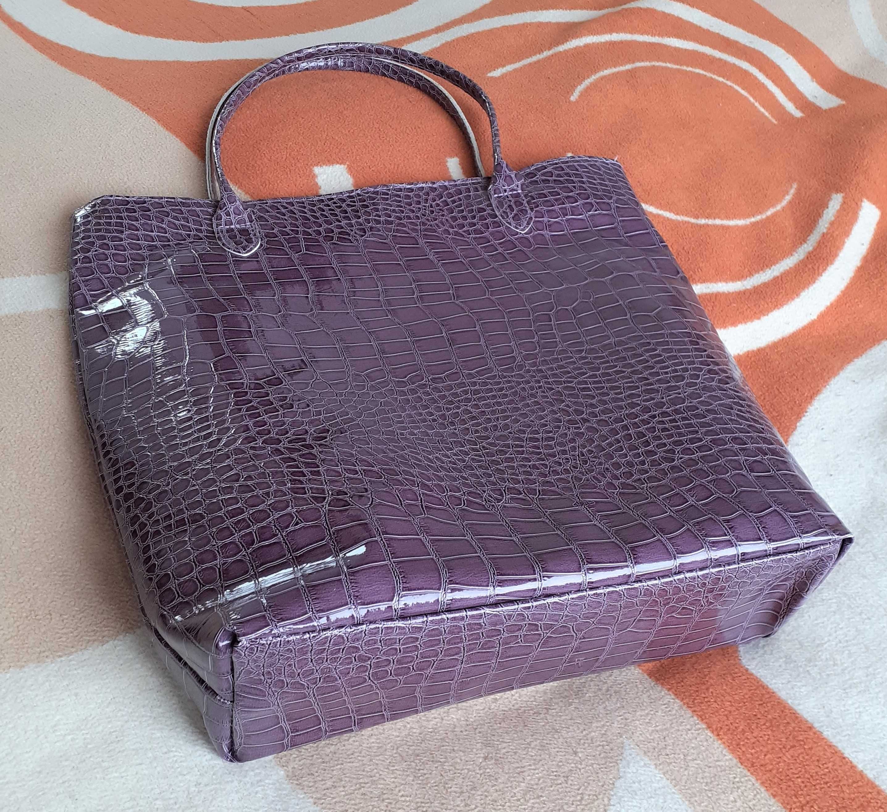 Torba shopperka fiolet