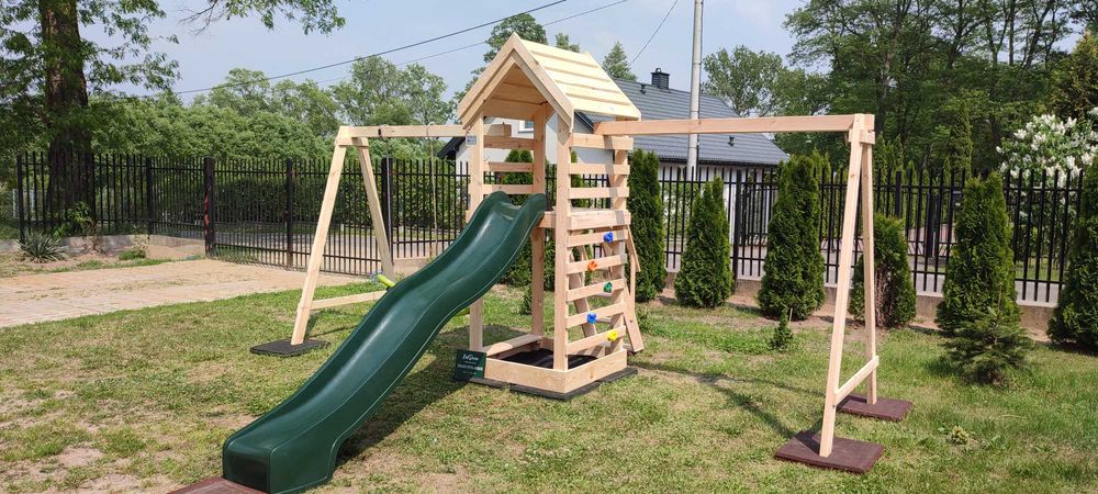 Plac zabaw "LENA" – domek, huśtawka, tablica karmnik DOSTAWA CAŁY KRAJ