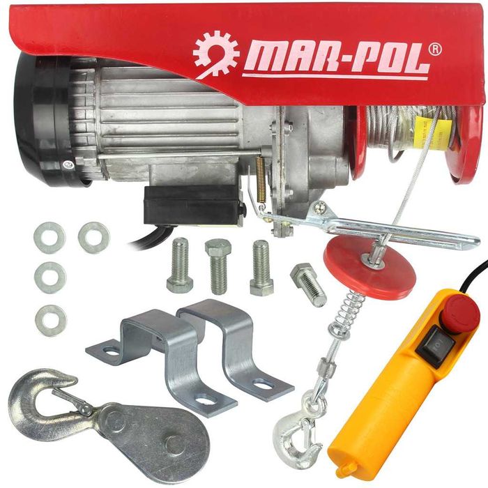 Wyciągarka wciągarka elektryczna linowa 300/600kg M80790 NOWA