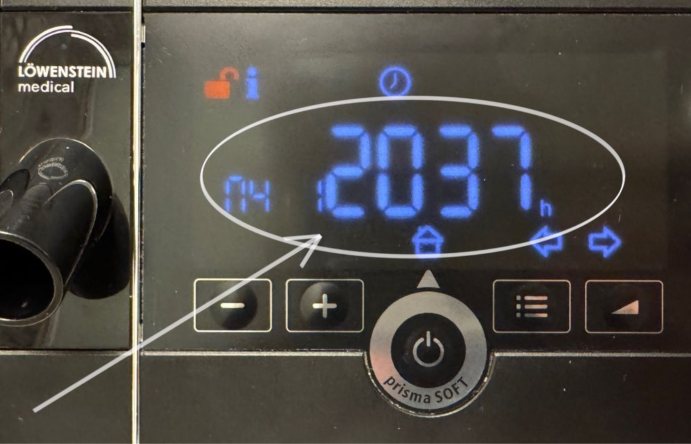 Сіпап апарат Lowenstein Prisma SOFT, 2037 годин роботи, cpap, біпап