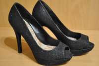 buty damskie, brokatowe, rozmiar 36, Next, czarne /5/