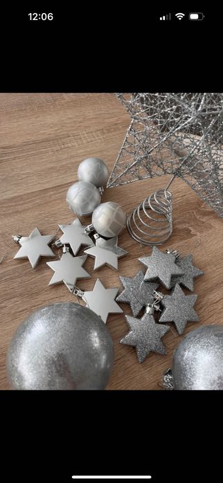 Decorações Natal prateado