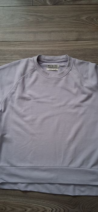 BIG STAR XL 42/44 luźna bluza bawełna organiczna lawendowa nowa