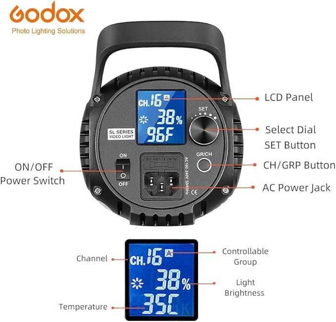 Godox SL-60W 5600K 60W LED Lampa do Studia Fotograficznego i Wideo