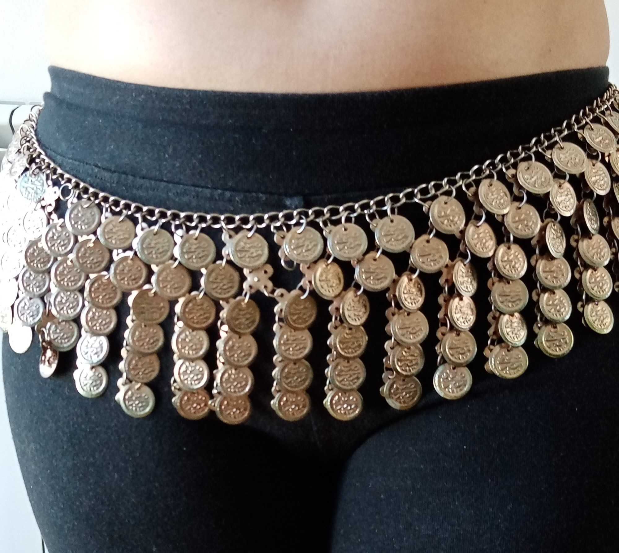 Cinto de moedas dourado - dança oriental/ventre