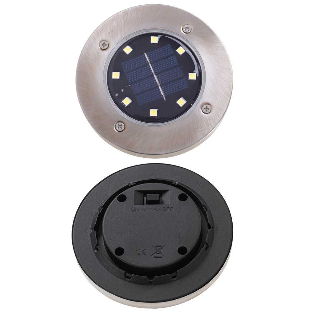 Lampy solarne gruntowe najazdowe 8led 4szt