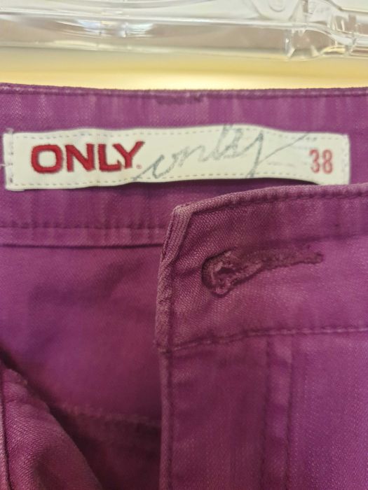 Super jeansy ONLY - fioletowe, rozm. 38!