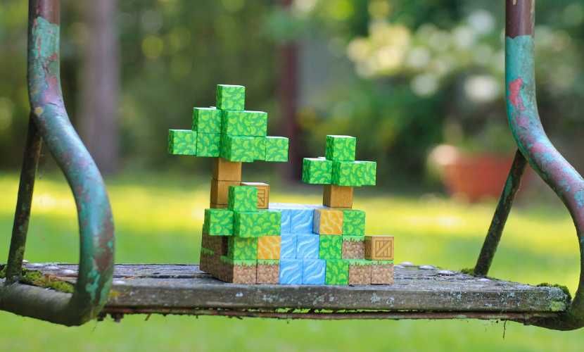 Magnetyczne klocki jak Minecraft – 100 elementów biom leśny NOWYGratis