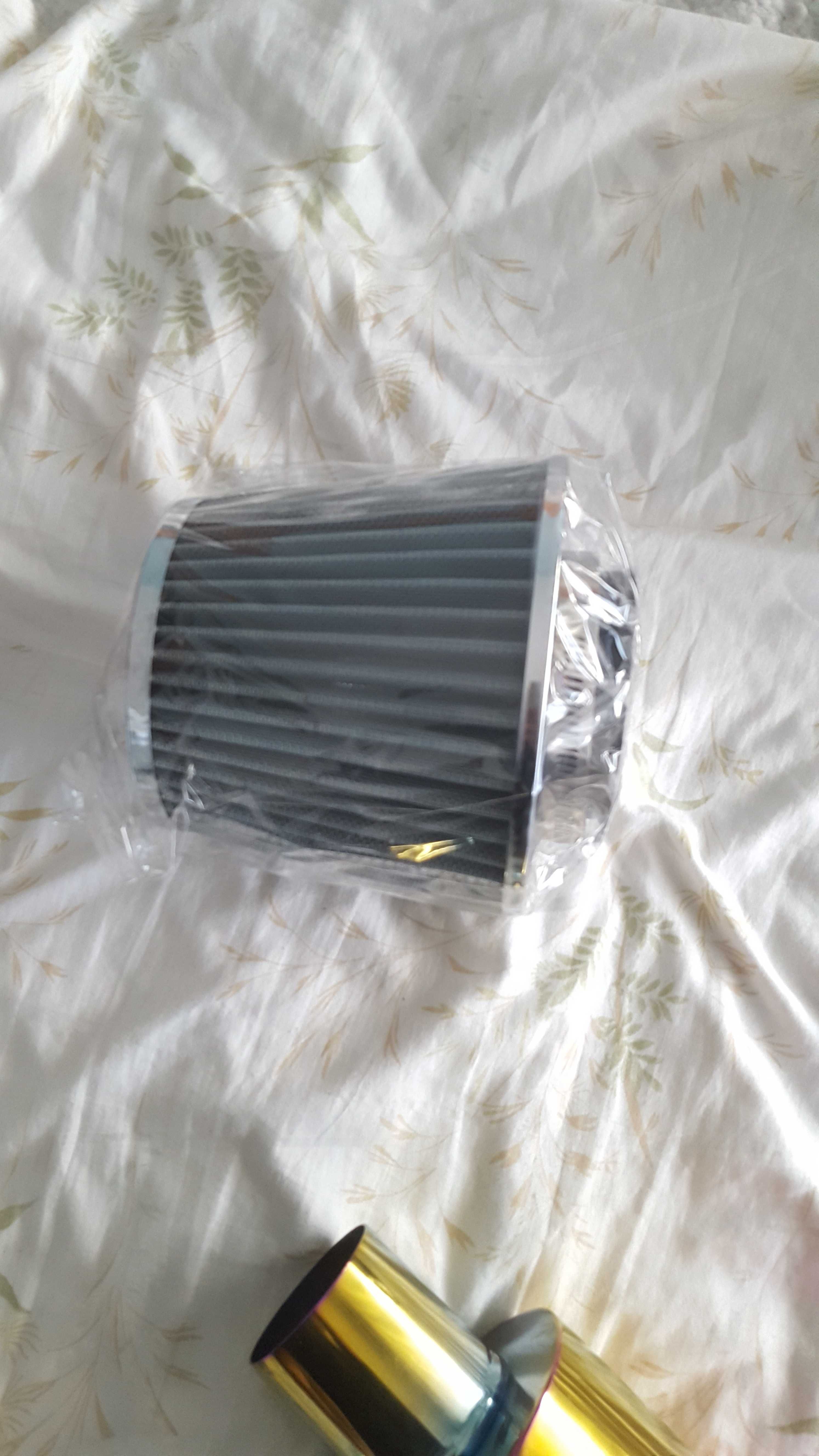 Filtro De Ar 76MM Alto Fluxo mais tubo