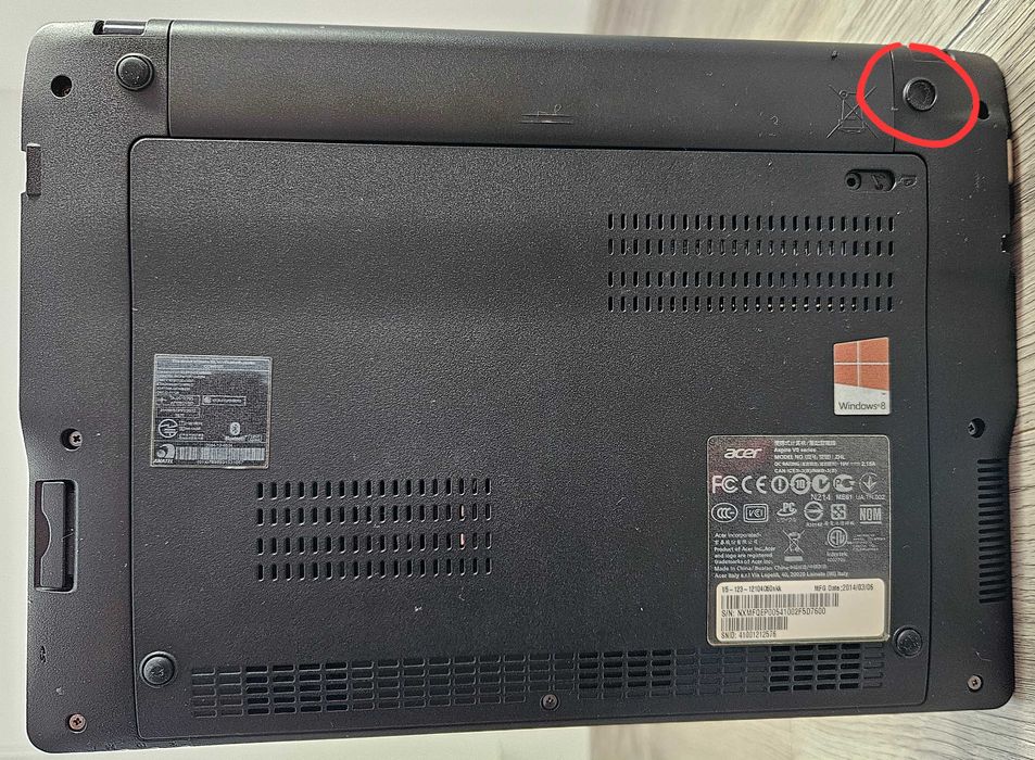 Laptop ACER Aspire V5-123 AMD E1-2100 4GB RAM/465GB dysk czarny 11,6"