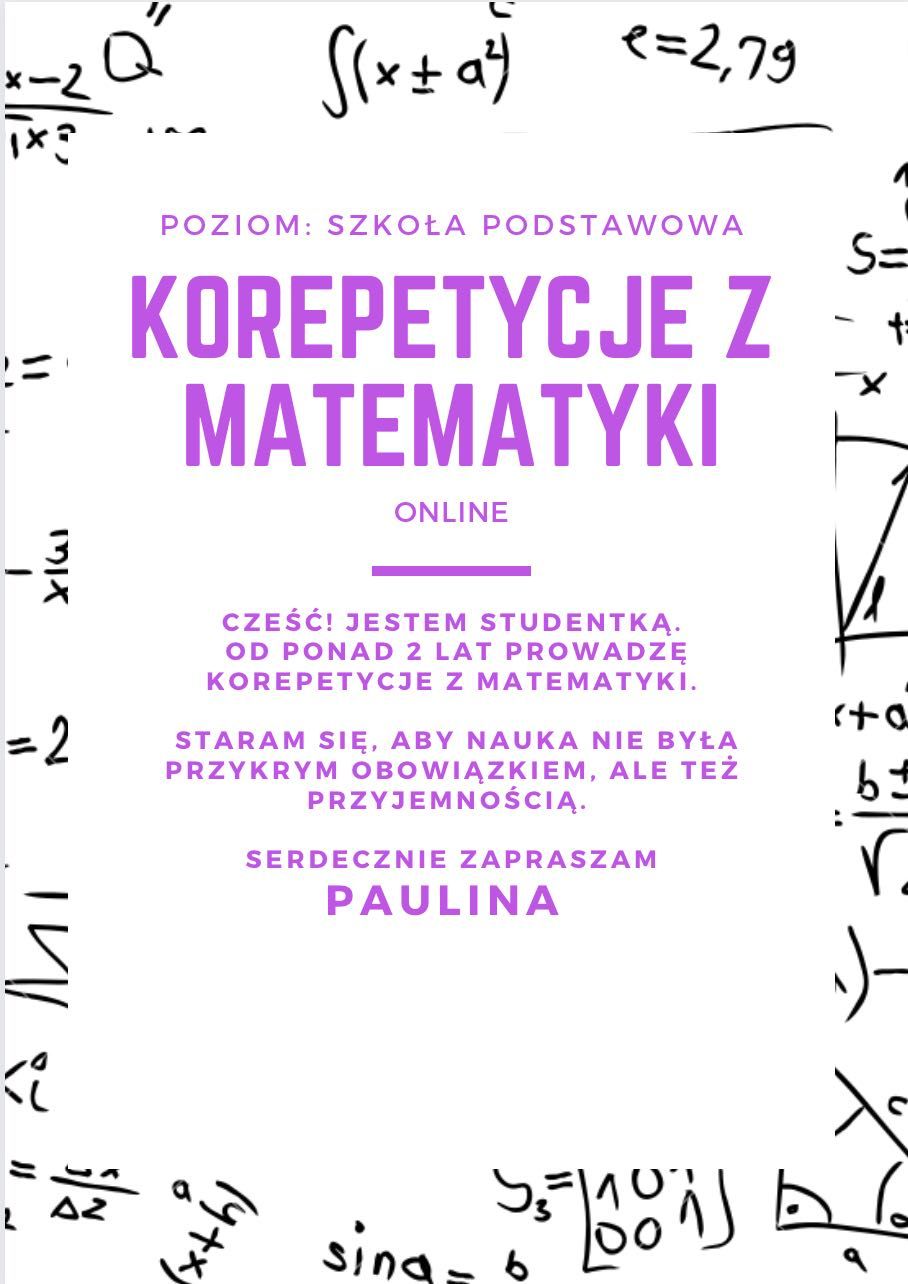 Korepetycje Matematyka Szkoła Podstawowa (Online)