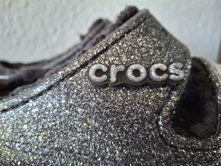 Crocs  piękne brokatowe klapki 38
