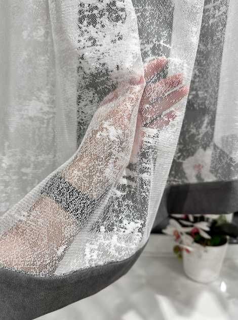 кухонна тюль арка ширина 3 метри вставка мікровелюр