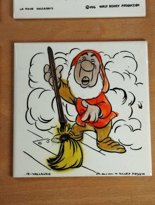 Lote de 6 Azulejos Vintage Disney