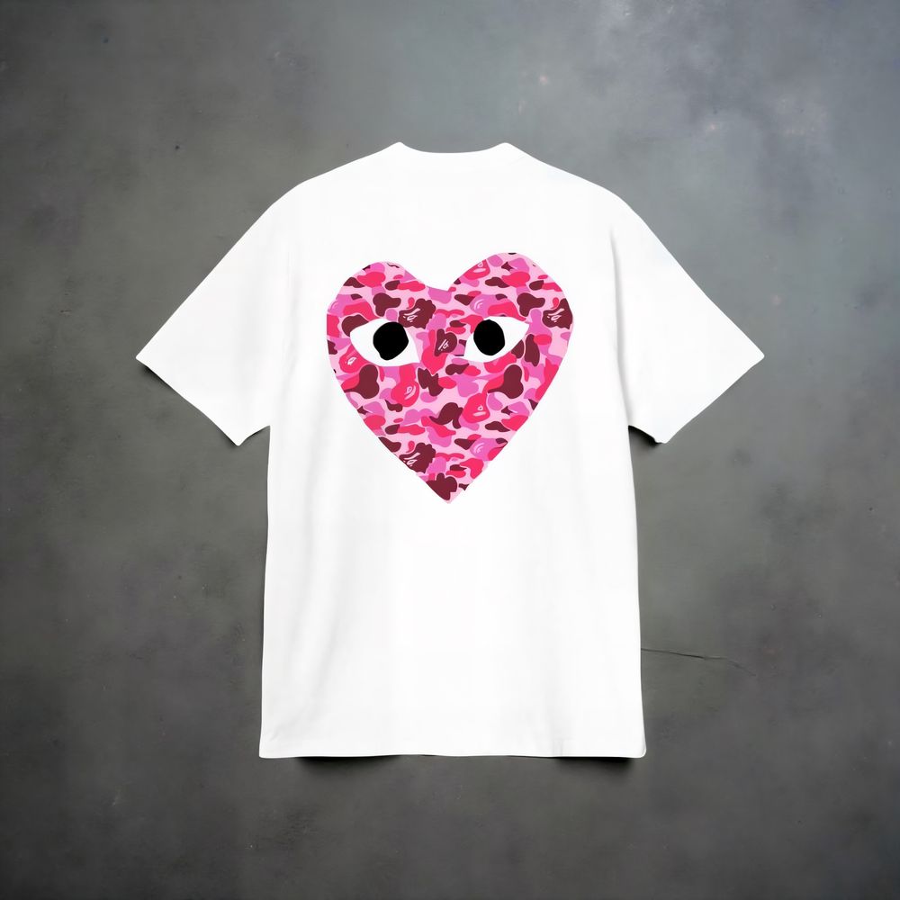 Футболка Comme des Garcons Play Logo унисекс плей с сердцем Новинка
