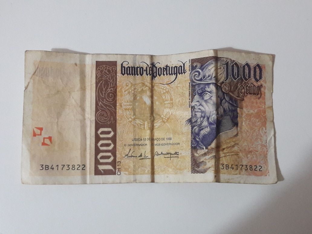 Nota 1000 escudos Março 1998