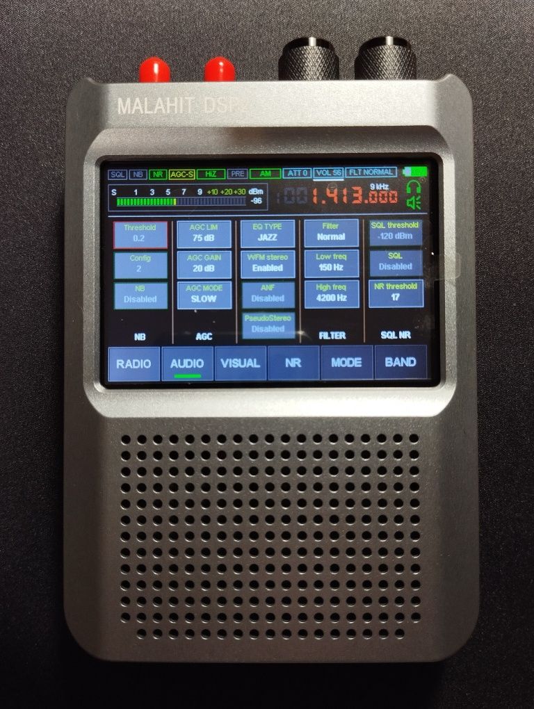 Радіоприймач Malahit DSP2 SDR 10кГц-380МГц 404МГц-2ГГц FW2.40 5000мАг