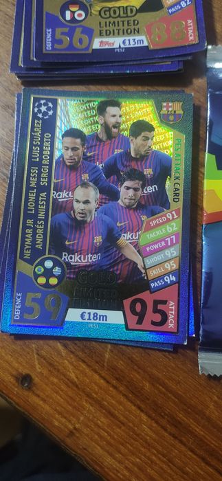 Pack de 3 cartas versão limitada Topps (2017/2018)