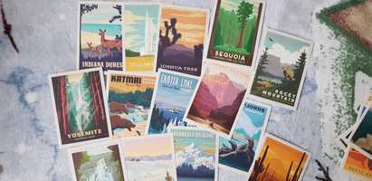 ZESTAW pocztówek - Parki Narodowe USA