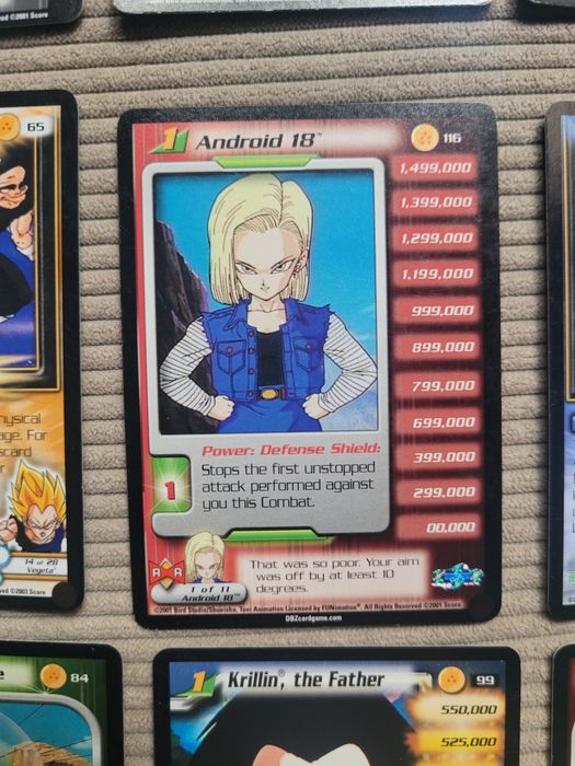 Karty Dragon Ball CCG SCORE rare, promo, postacie.