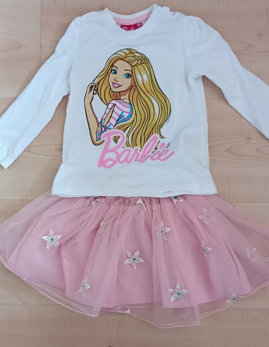 Komplet dla dziewczynki Barbie z sukienką 86