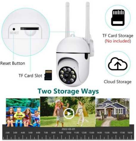 Kamera monitorująca 8 MP Wifi Kamera dwukierunkowe kamery audio