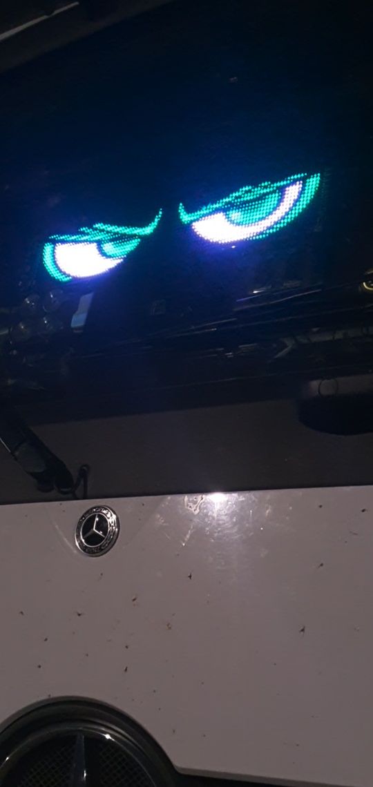 Diabelskie oczy led TIR RGB różne wzory aplikacja 12x59cm  DUŻE nowe