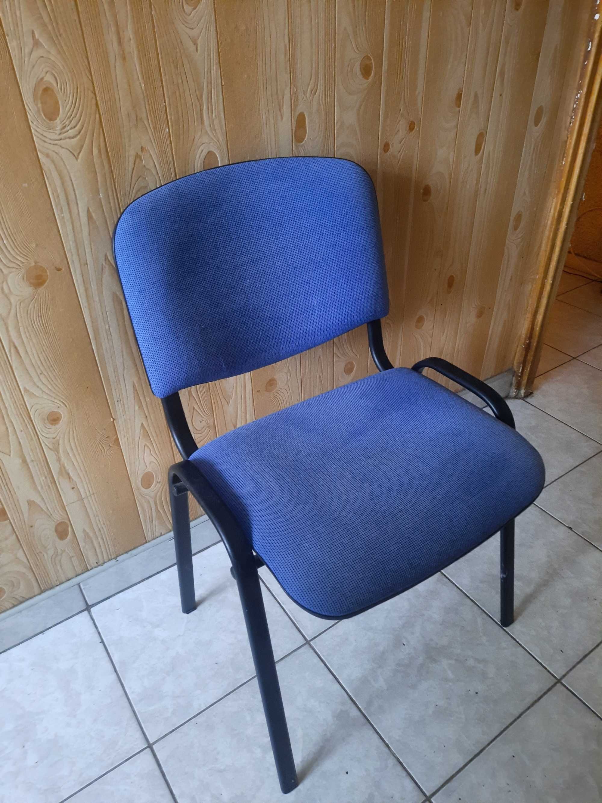 krzesło tapicerowane, niebieskie