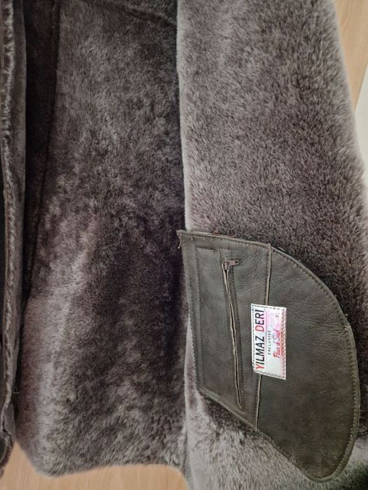 Дубленка чоловіча, зимова куртка, натуральна, шкіра
