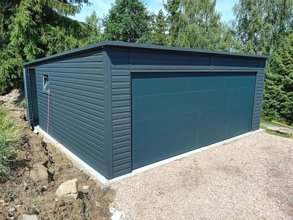 Garaż drewnopodobny 6x6 garaż blaszany drewnopodobny