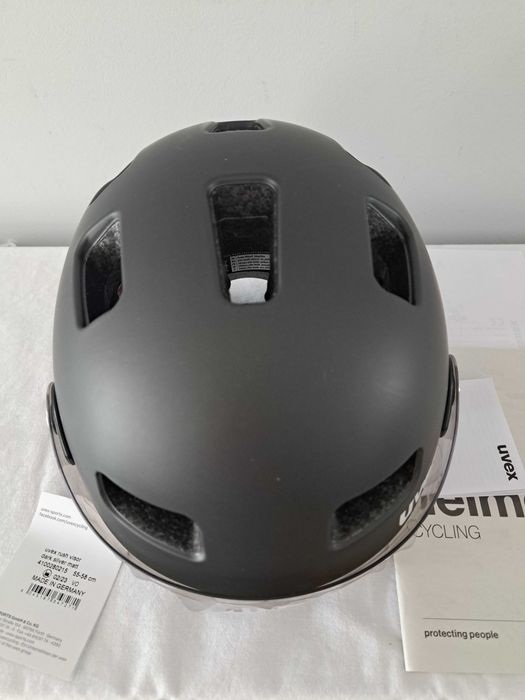 Kask rowerowy Uvex Rush Visor Dark Silver Matt M 55-58cm