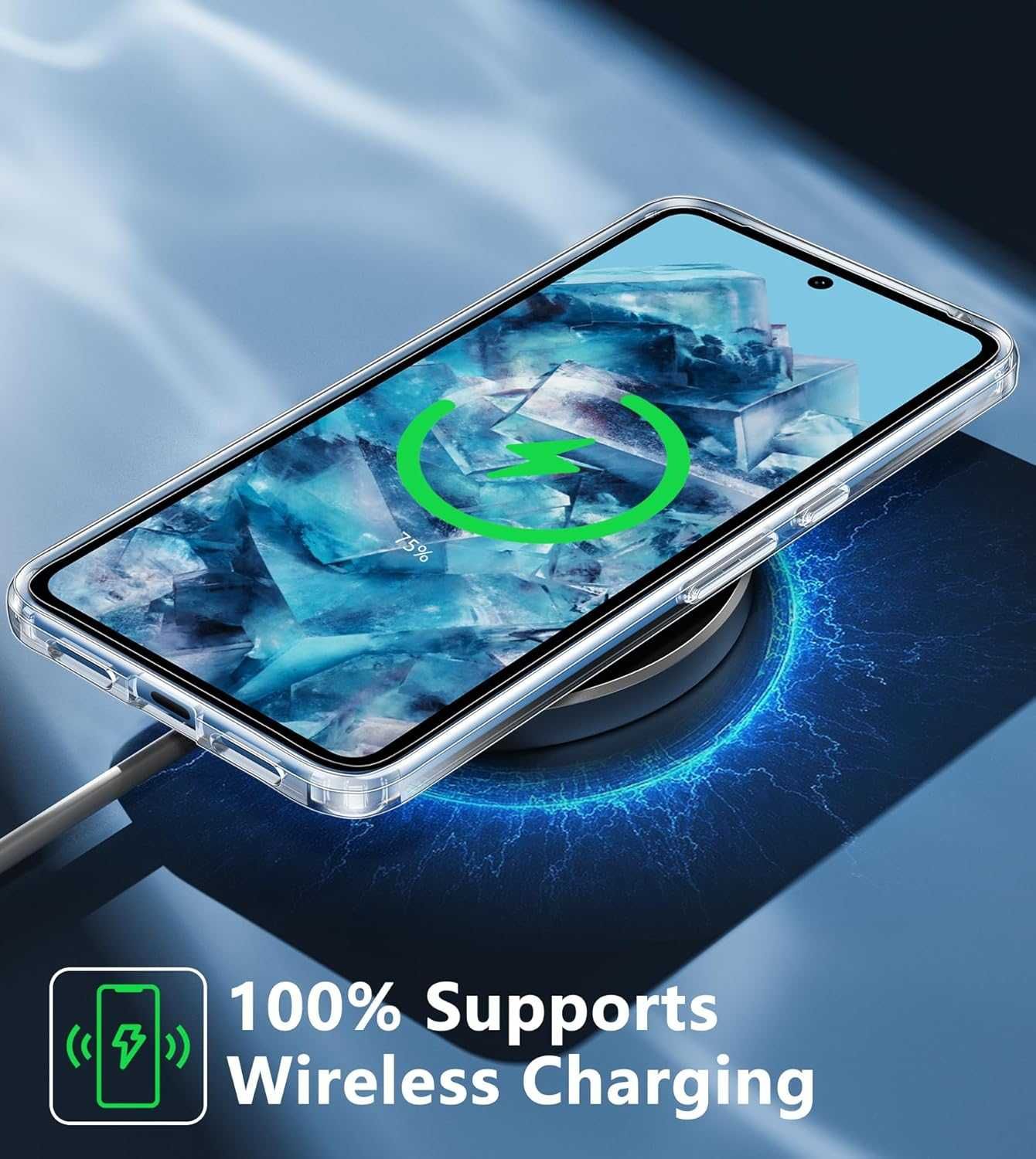 FNTCASE etui antypoślizgowe do Google Pixel 8 PRO 1x szkło bezbarwne