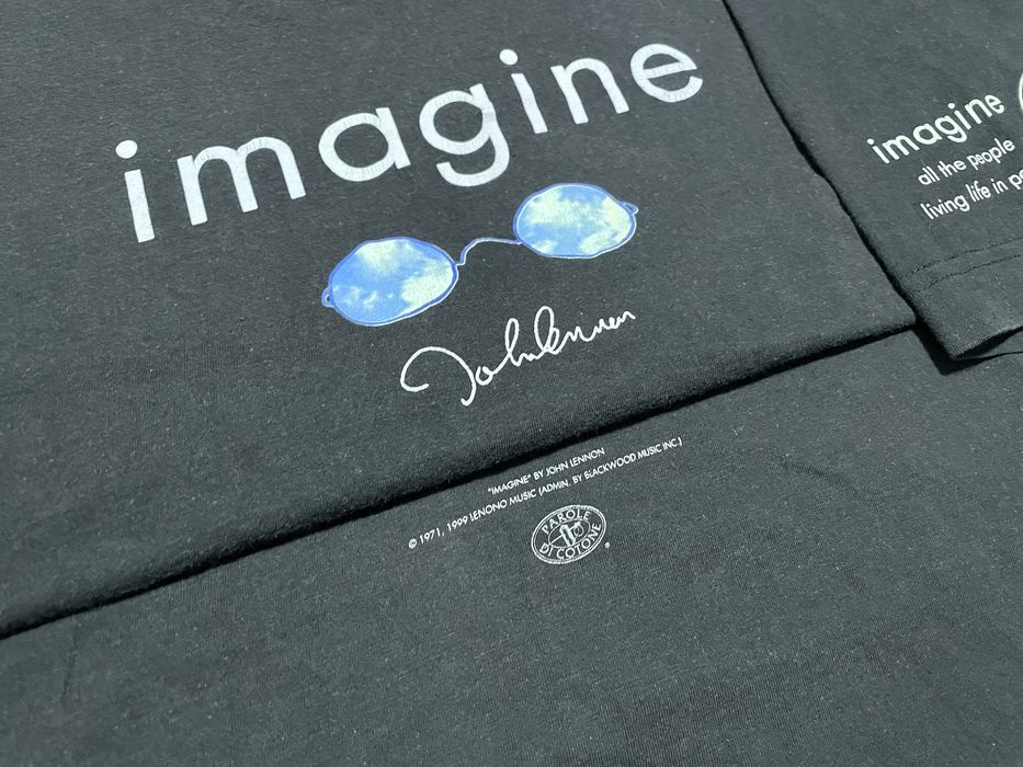 Темно-синя футболка 1999р John Lennonʼs merch “Imagine” / L