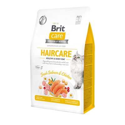 Корм для кошек Brit Care GF Haircare Healthy&Shiny Coat, 2 кг