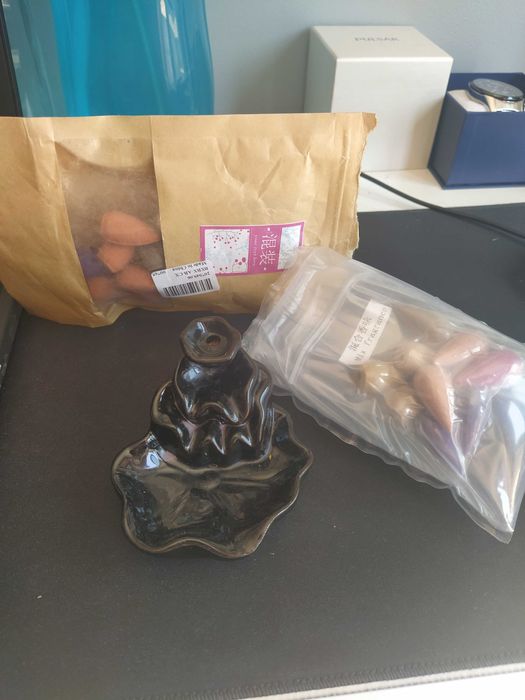 2 Insensos buda + suporte de fonte