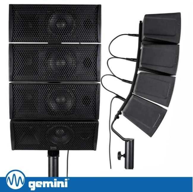 Sistema LINE-ARRAY Ativo 8 Colunas 4x4"+SUB 12" 1000W GEMINI