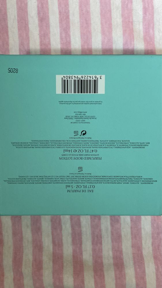 Tiffany&coo. Zestaw perfumy i balsam travel size