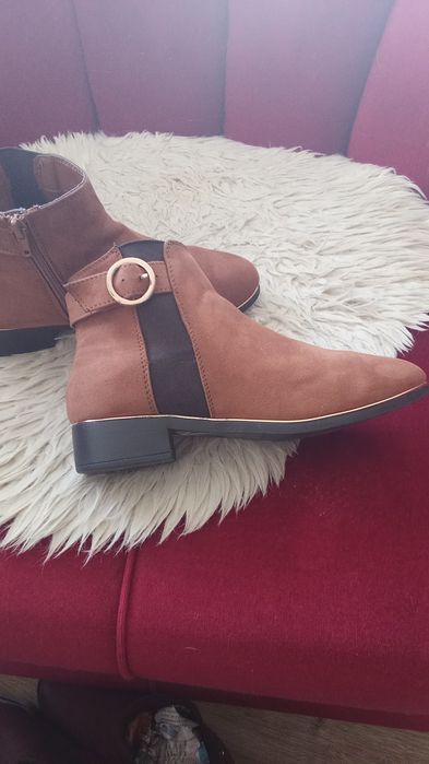 Primark 37- botki karmelowy złote