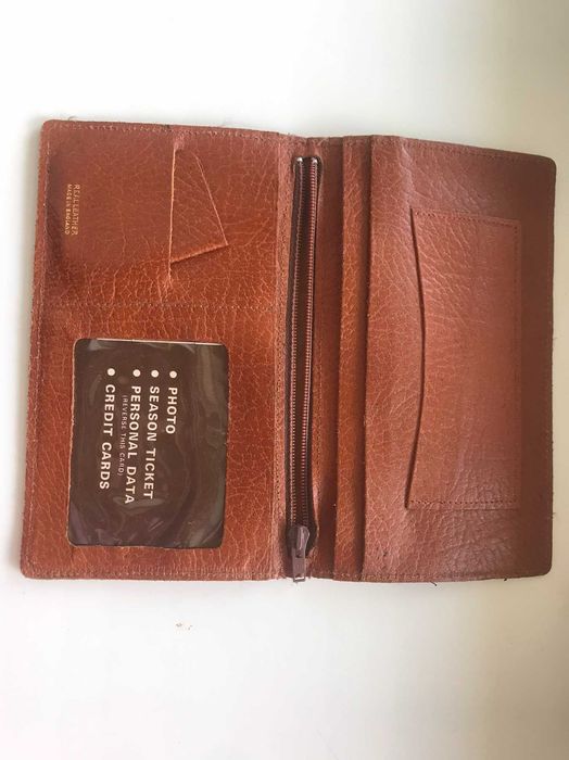 Вінтажний коричневий гаманець зі справжньої шкіри. Made in England