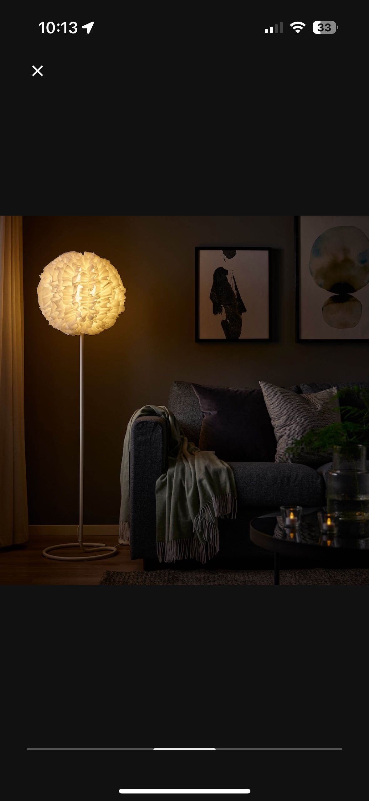 Luminária de chão com 4 focos, altura de 144 cm