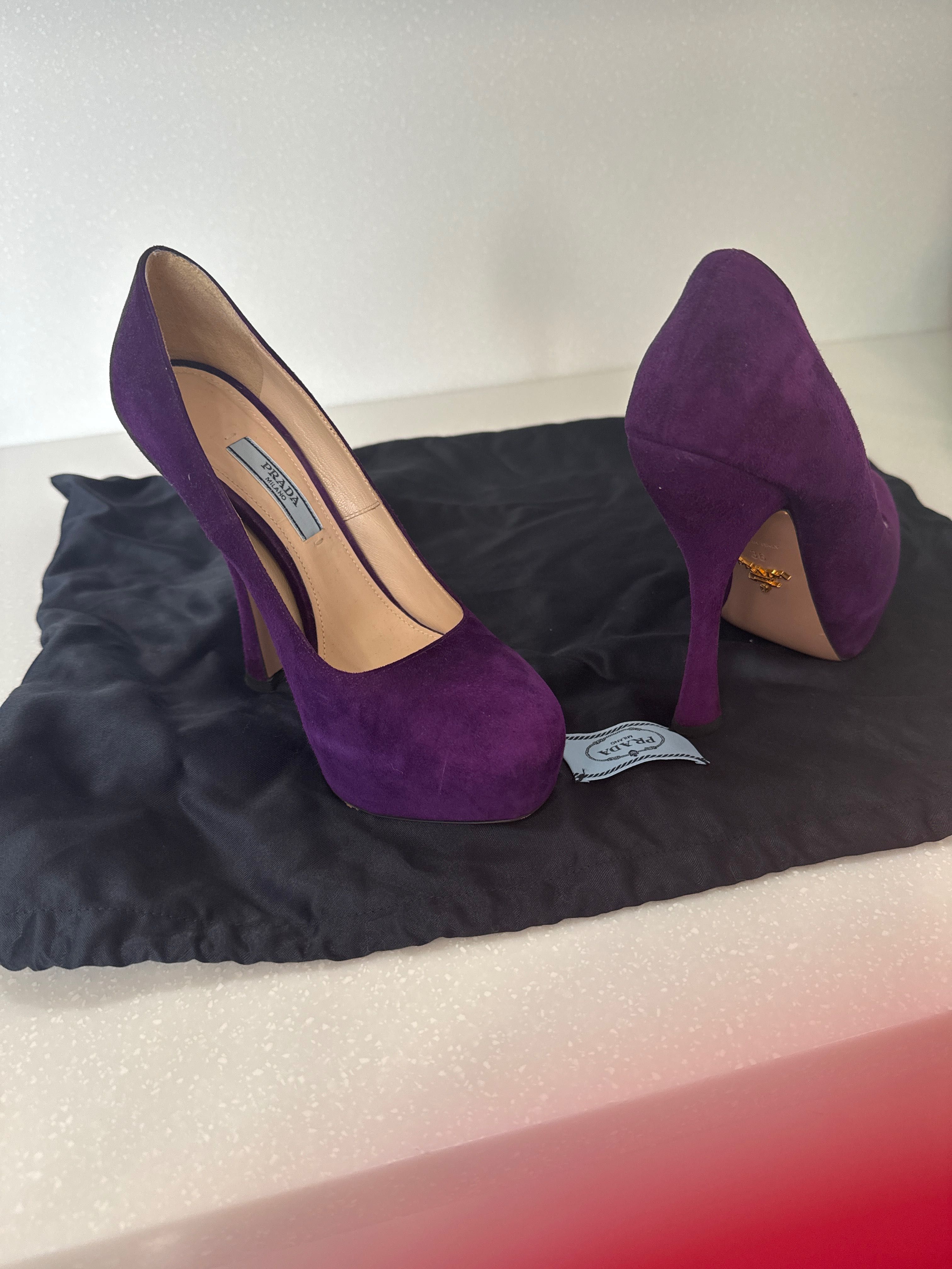 Туфлі Prada жіночі фіолетові. Оригінал! Розмір 36