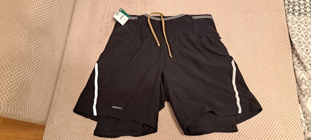 Nowe Spodenki do biegania w Terenie Evadict 2w1 Comfort w rozmiarze S
