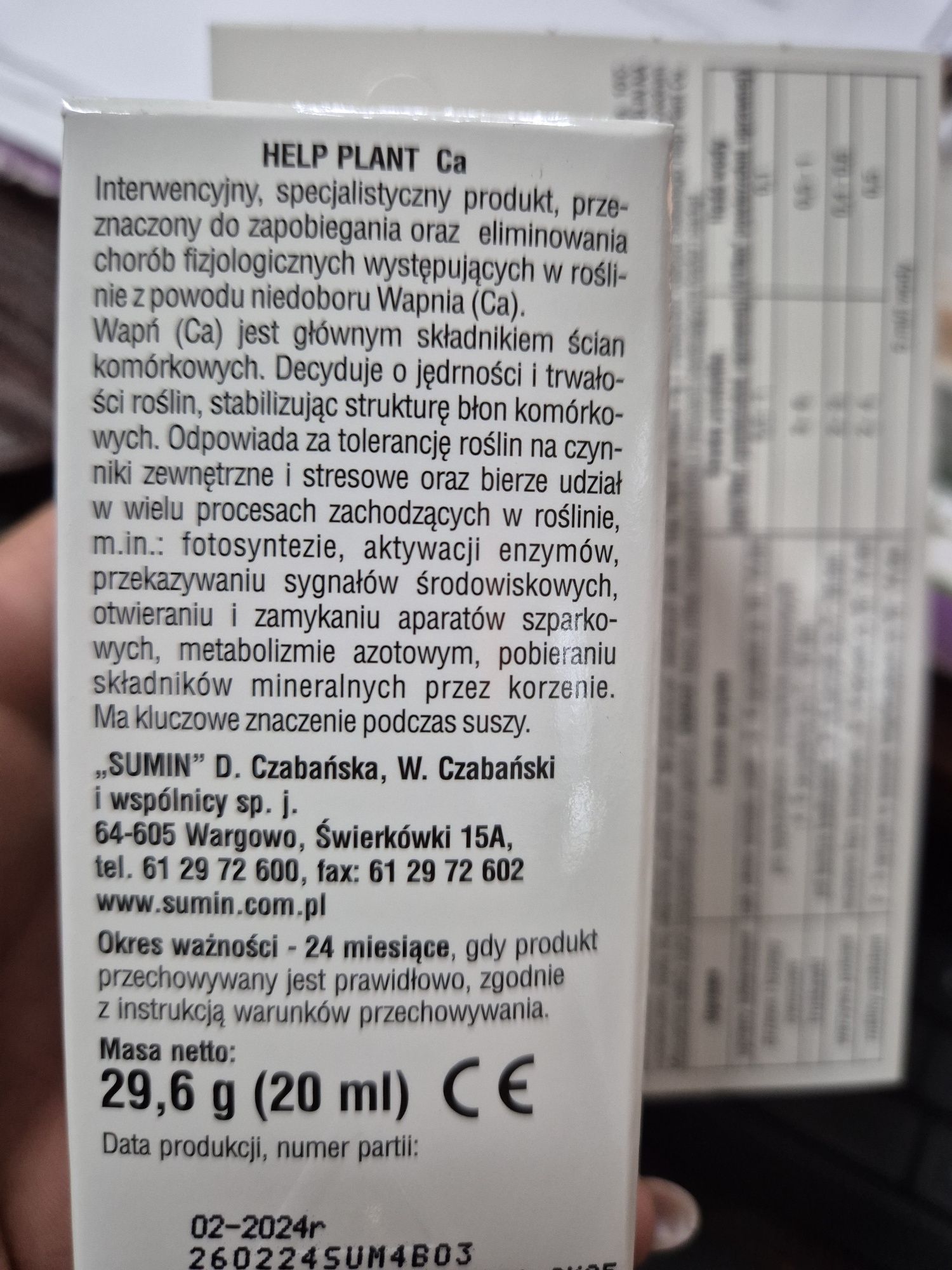 Sumin Help Plant Ca 20ml na niedobór Wapnia