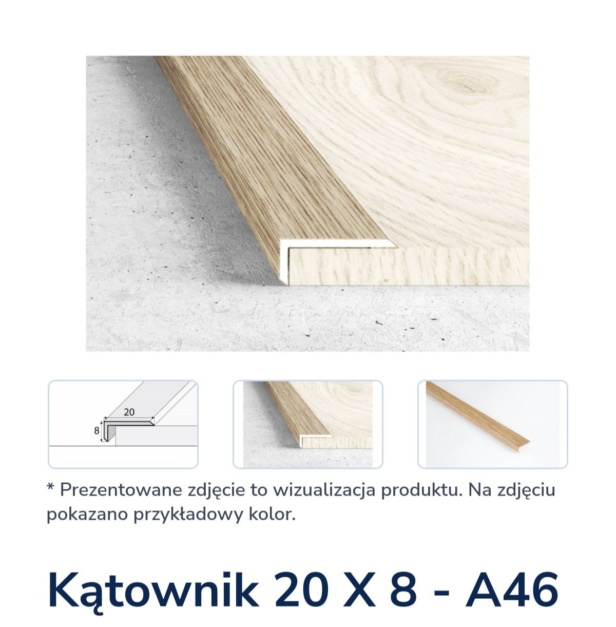 Kątownik 20 x 8mm A46 Effector