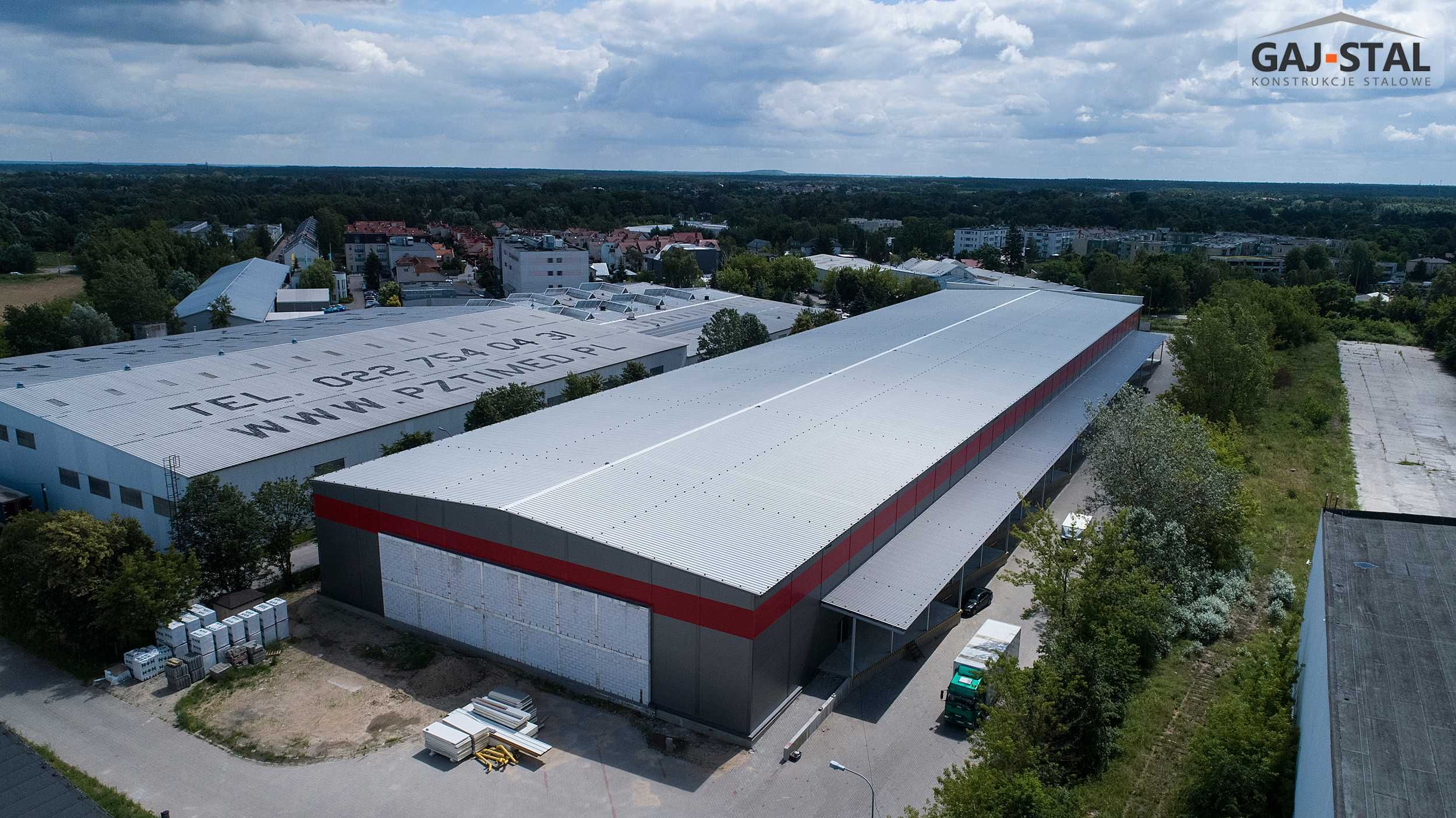 Magazyn logistyczny przeładunkowy 5000 m2 Gaj-Stal budowa